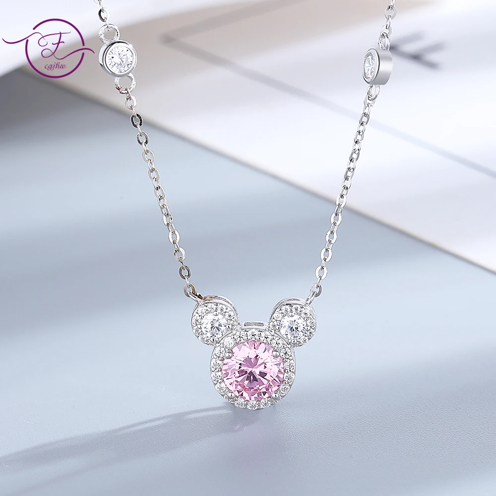 

Ожерелья с мультяшной мышью, подвеска принцессы из стерлингового серебра 925 пробы, ожерелье на день рождения, женская подвеска на день рождения