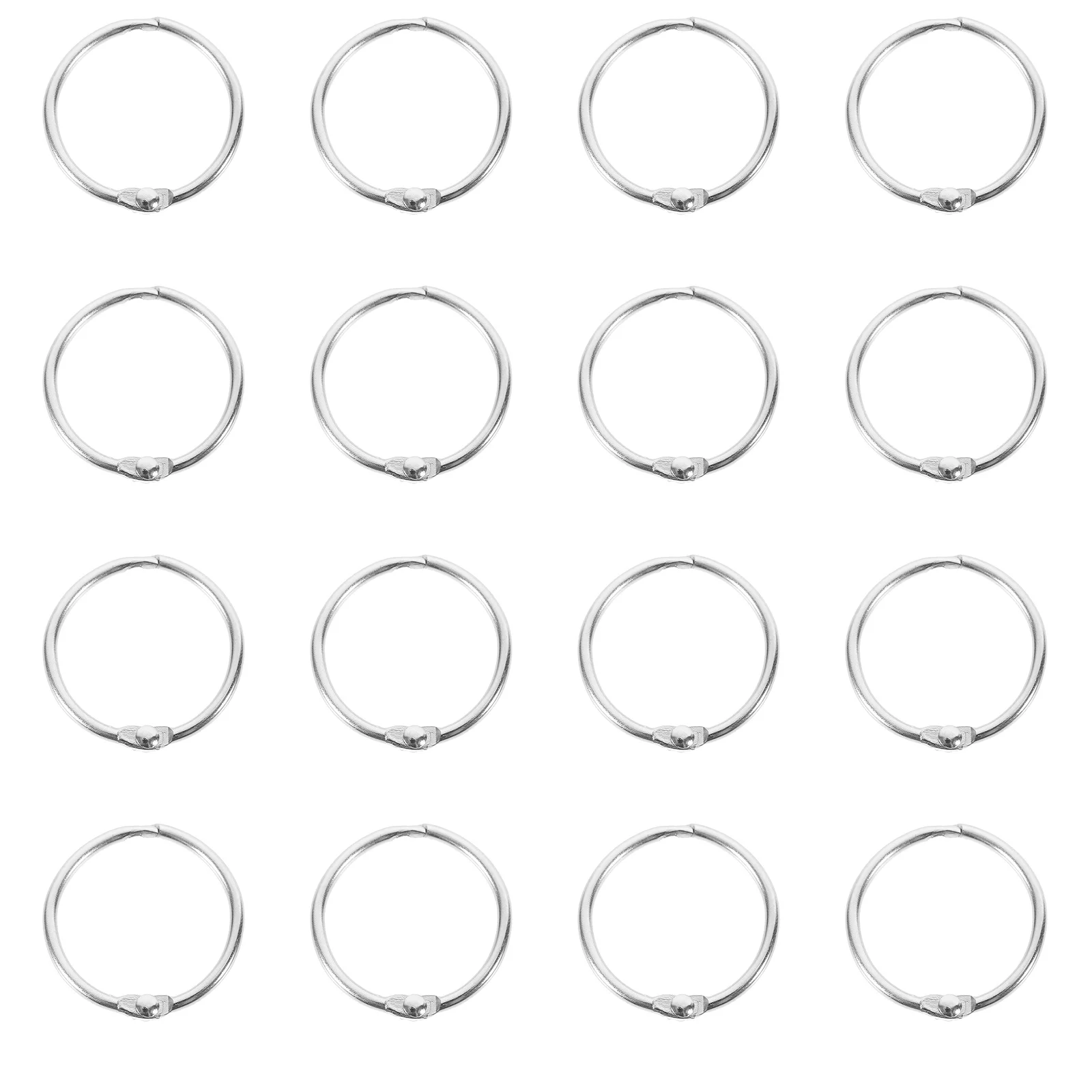 

20pcs Book Rings Snap Metal Loose Leaf Ring DIY Notepad Ring for Indexing Cards
