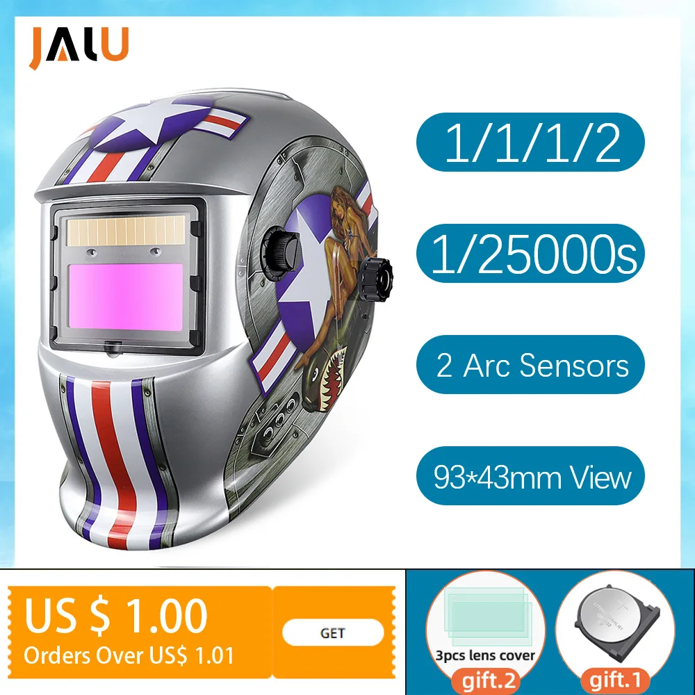 

Автоматический сварочный шлем на солнечной батарее, Сварочная маска, линзы с автоматическим затемнением, на голову, дуговой сварочный шлем ...