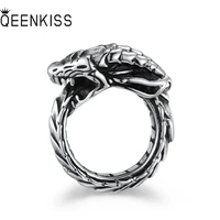 qeenkiss rg8149 fine wholesale fashion punk party birthday wedding gift evil dragon titanium stainless steel ring namecustommade