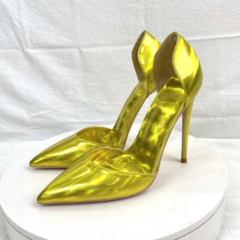 

Туфли-лодочки женские на тонком каблуке 12 см с острым носком