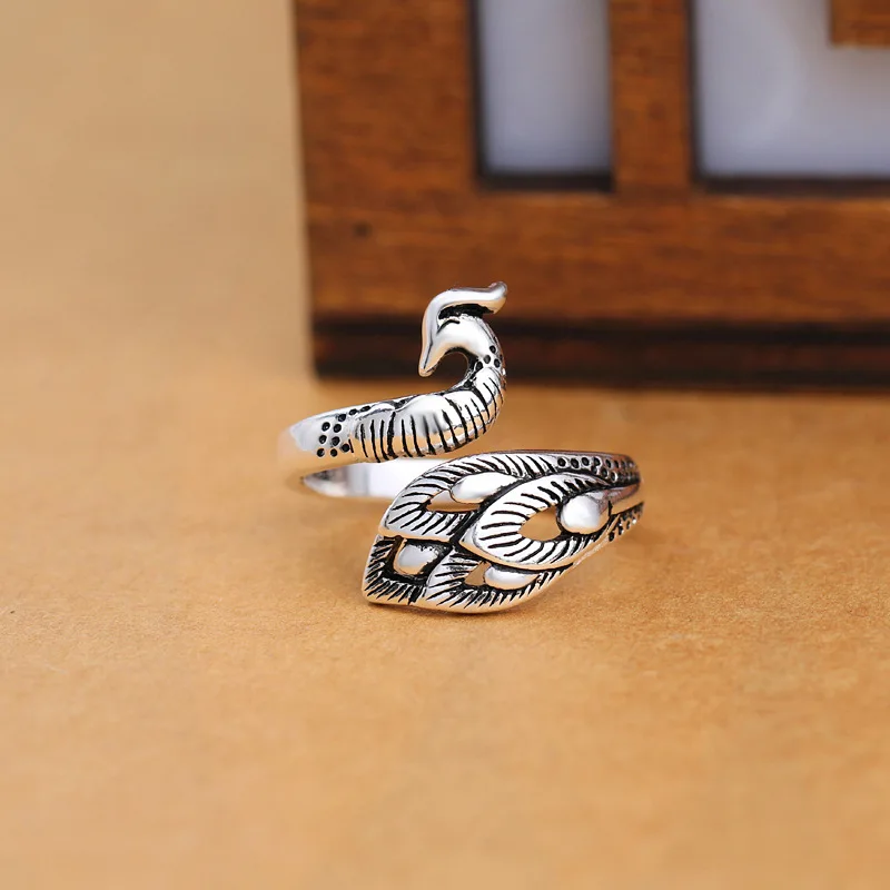 

925 Silver Peacock Open Rings For Women Wedding Luxury Quality Jewelry Gift Accessories Wholesale Free Shipping Offers