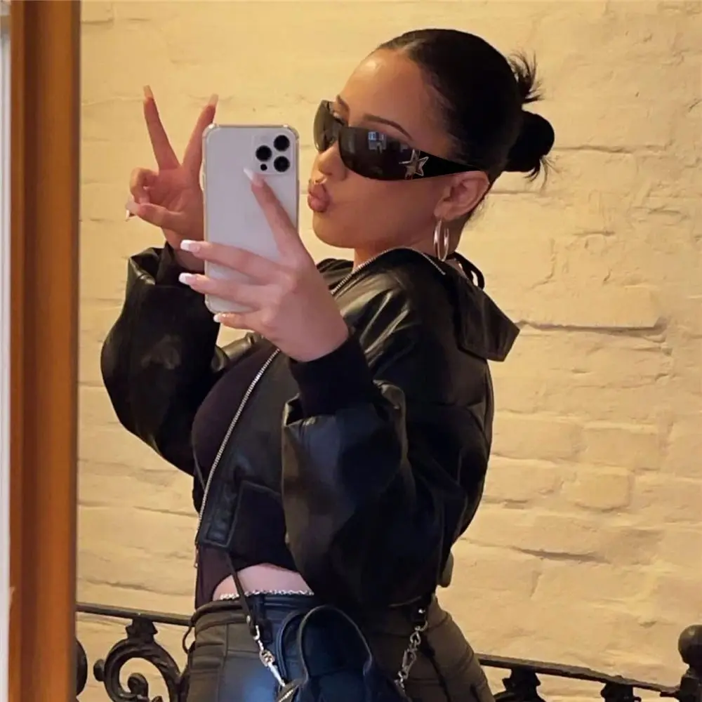 Rimless Punk One Piece Sunglasses Goggle New Y2k Luxury Brand Sports Shades Sun Glasses UV400 Female Designer Five Star Eyewear 4 Rimless Punk One Piece Sunglasses Goggle New Y2k Luxury Brand Sports Shades Sun Glasses UV400 Female Designer Five Star Eyewear 4