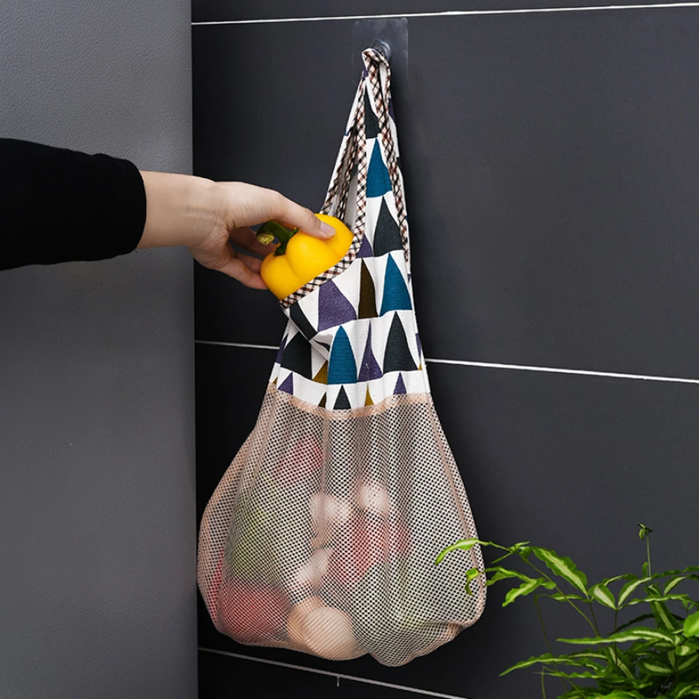 

Fruit Storage Tote Handbags Shopping Bag Organizer Print Mesh Vegetable Grocery Lightweight Portable Bag Outdoor Part