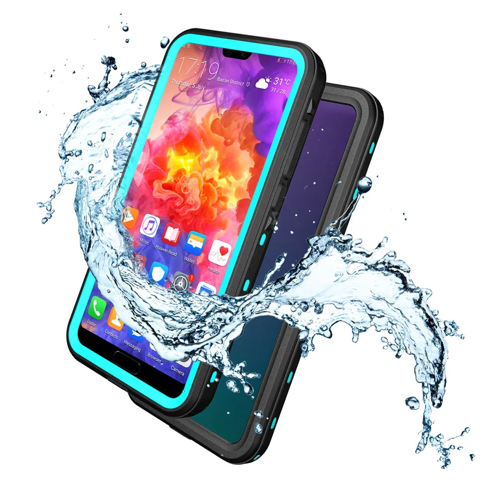 

Водонепроницаемые чехлы для телефонов Huawei P20 P20 Pro, прозрачная задняя крышка, противоударный силиконовый чехол для телефона, Защитная пленка...