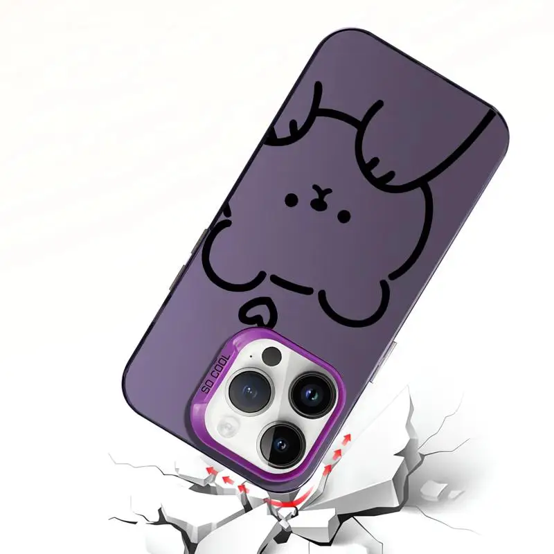 Минималистичный чехол с медведем для Apple iPhone 15 11 13 14 Pro Max 12 силиконовый матовой