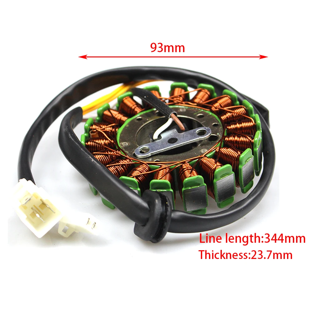 

Магнитный цилиндр для мотоциклетного ротора, 18-полюсная катушка статора для SUZUKI AN125, HJ125T-7-8A Нептун QS150T AN150, запчасти для ремонта