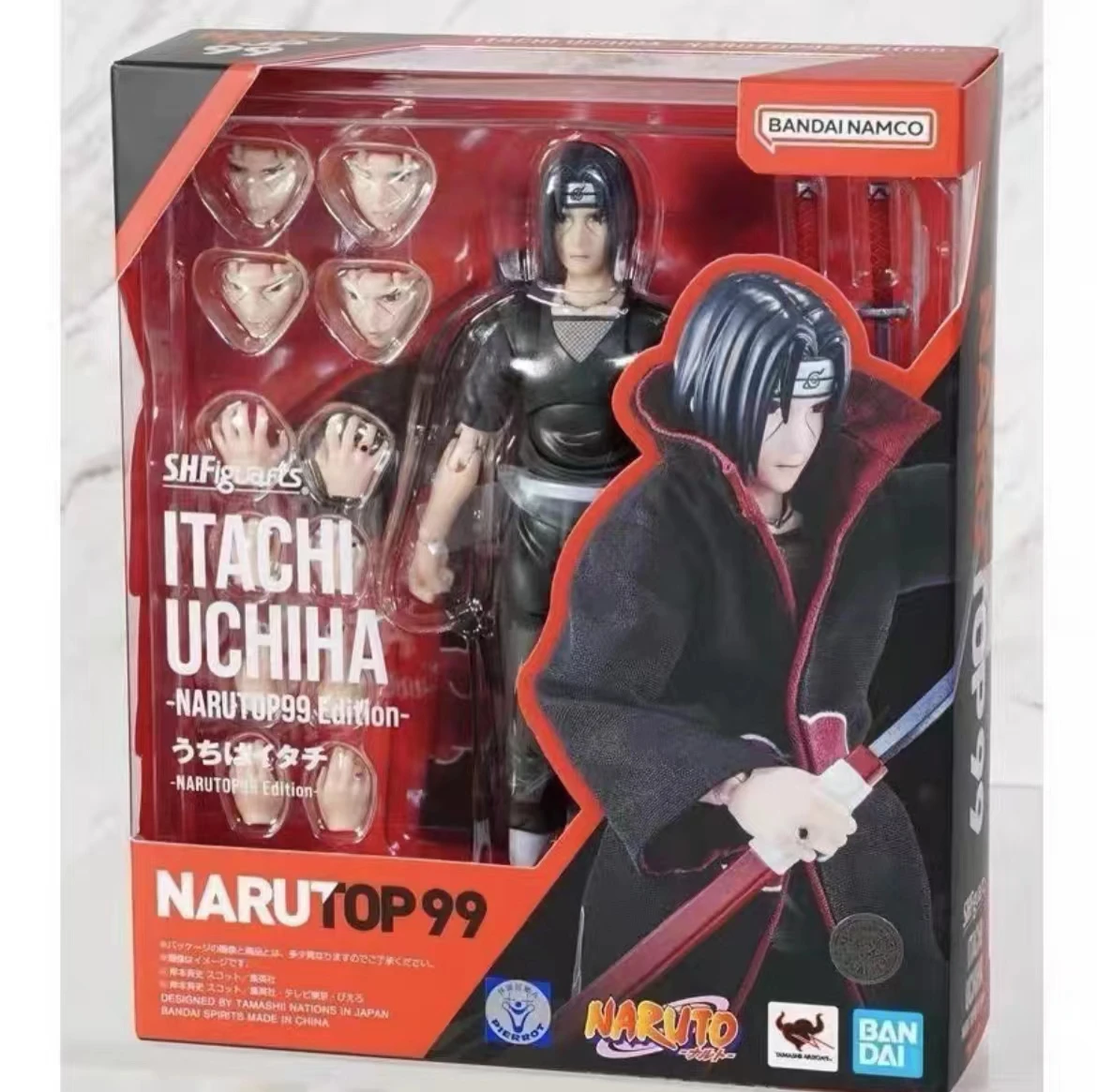Коллекция 100% года Оригинальные фигурки Bandai Sh фигурка Shf Narutop 99 Edition Итачи Учиха
