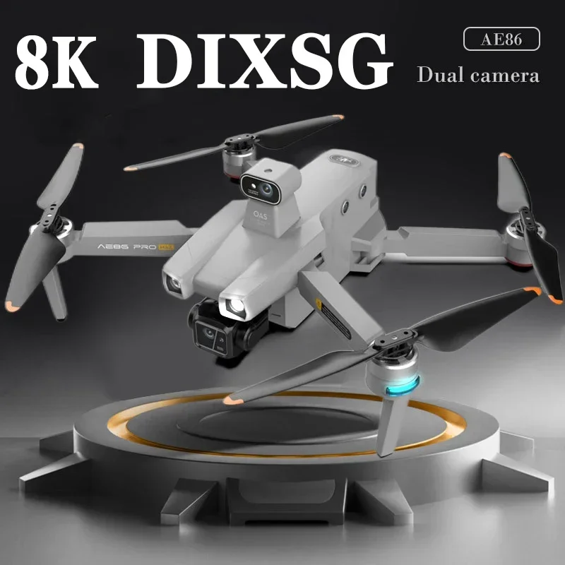 

AE86 Drone 8K HD Dual Camera FPV 3-Axis Anti-Shake Gimbal Obstacle Avoidance Brushless Motor Helicopter Foldable RC Quadcopter