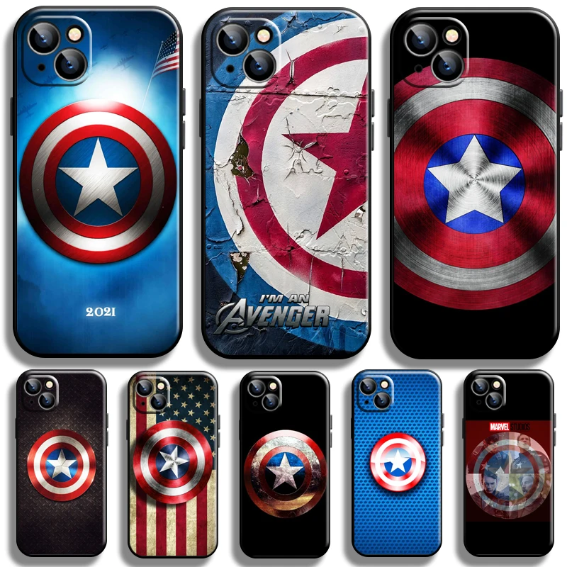 

Avengers Captain America LOGO For Apple iPhone 13 12 11 Pro 12 13 Mini X XR XS Max SE 5 6 6s 7 8 Plus Phone Case Funda Soft