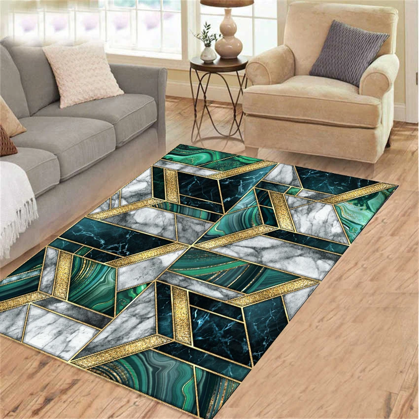 

Высококачественный фланелевый ковер для гостиной, современный прямоугольный домашний ковер с геометрическим рисунком, предмет интерьера ...