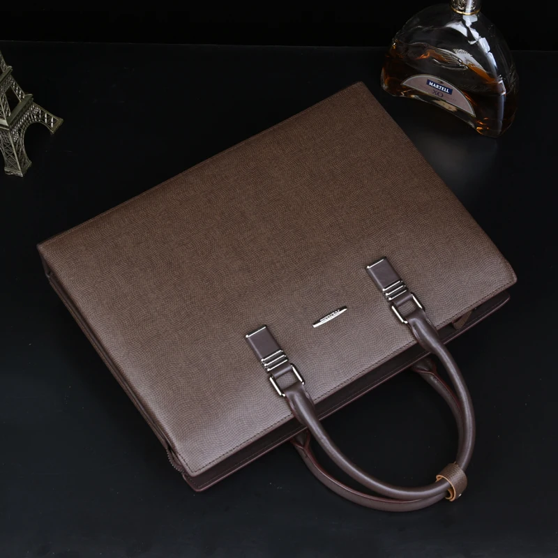 Brand Large Capacity Men's Bag Handbag Genuine Leather Portfolio Crossbody Briefcase Men's Briefcase Computer Bag Men's Cowhide