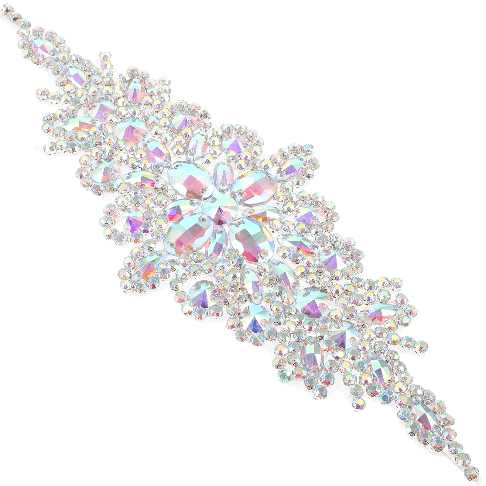 

Wedding Dress Rhinestone Applique Crystal Ornament Bridal Dress Rhinestone Belt Ornament