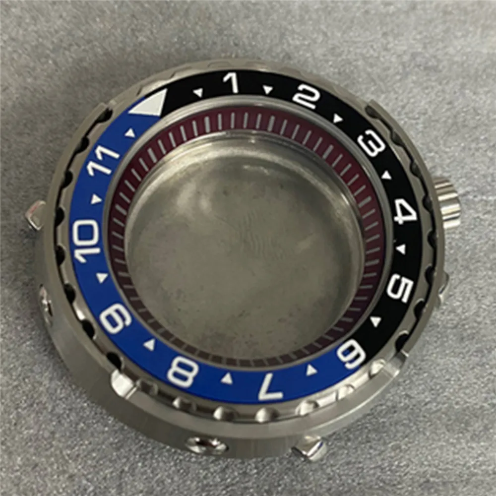 

Мужские наручные часы для дайвинга, 45 мм, модифицированные детали, Классический чехол из минерального стекла и керамики, бордовый, красный, ...