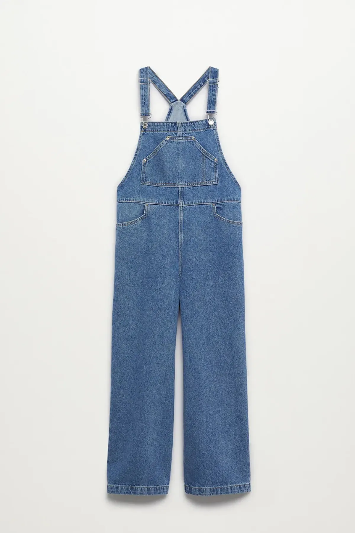 

Women's Overalls Blue Denim forks Loafers Hot Style Quality Fabric Sleeveless Baggy Trousers Casual Jumpsuit