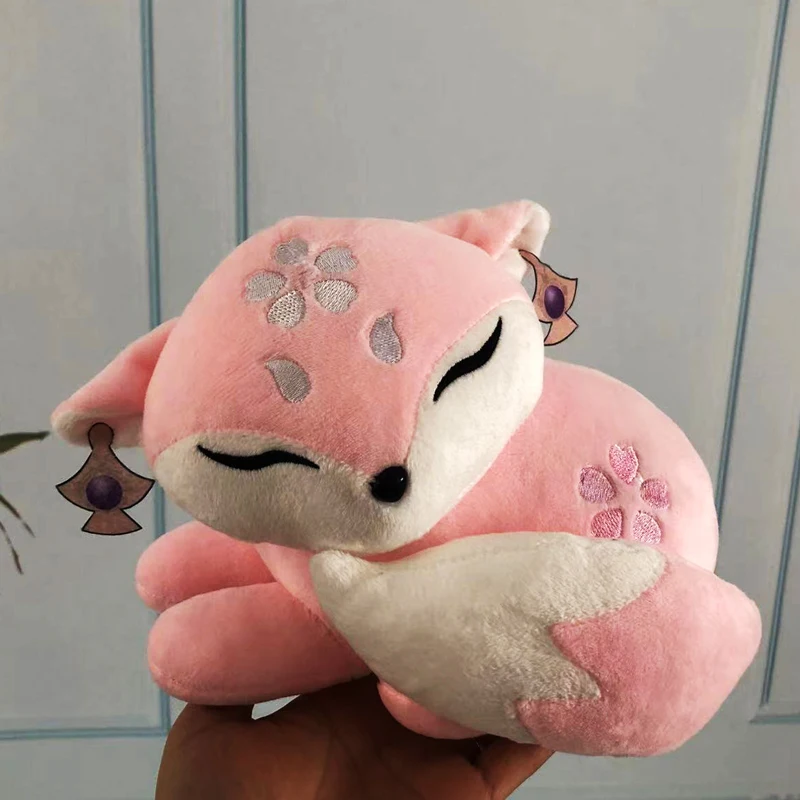 

Game Anime Genshin Impact Yae Miko Fox Forehead Sakura Plush Doll Animal Toys Yae Miko Cosplay Props Throw Pillow Xmas Gifts