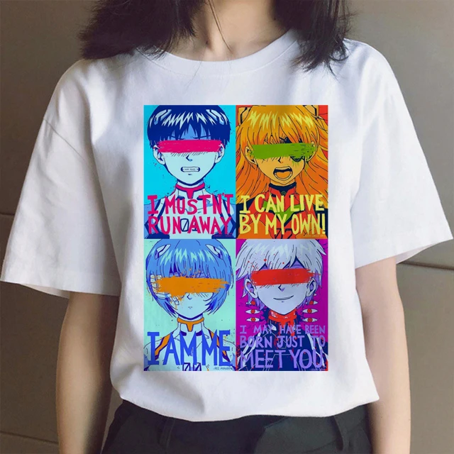 Женская футболка Bandai с японским аниме рисунком Рэй Аянами Евангелион женская