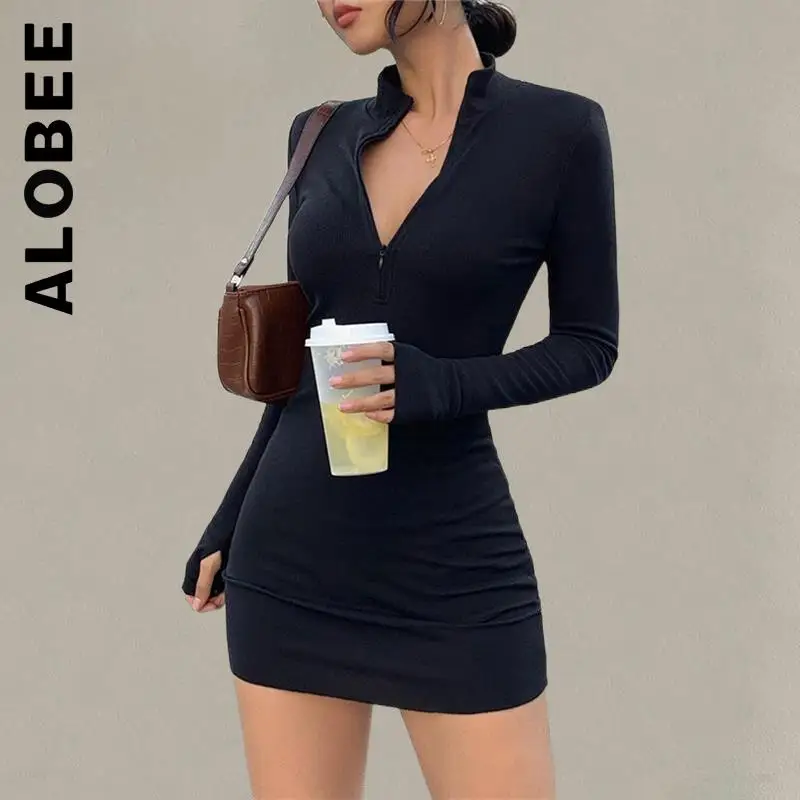 

Alobee Knitted Women Sweater New Slim Popular Women Sweaters Temperament Soft Sweet Dress Holiday Elegant Dress Vestidos Robe