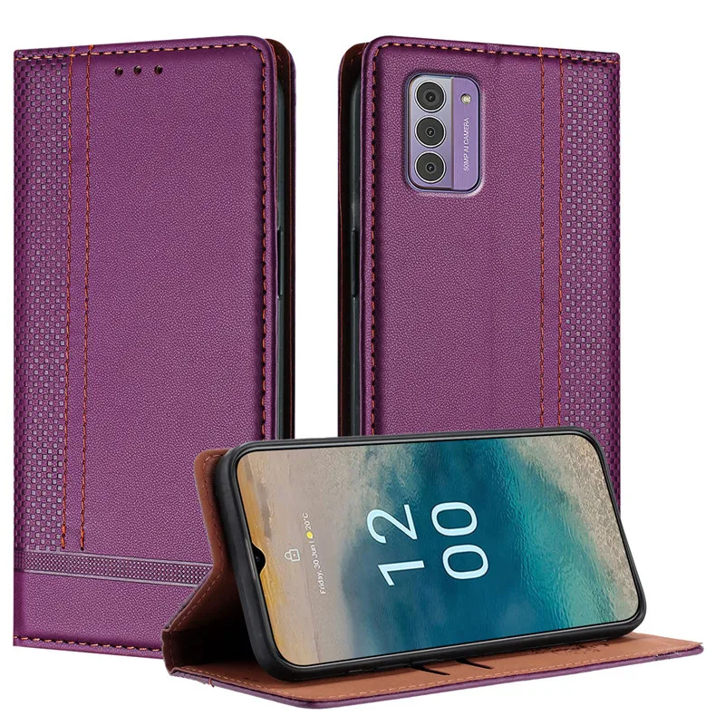 Фото Кожаный чехол-кошелек HX006 для Nokia G42 G310 G22 G21 G11 C12 C22 C32 NokiaG42 5G, защитный чехол-подставка для телефона №3