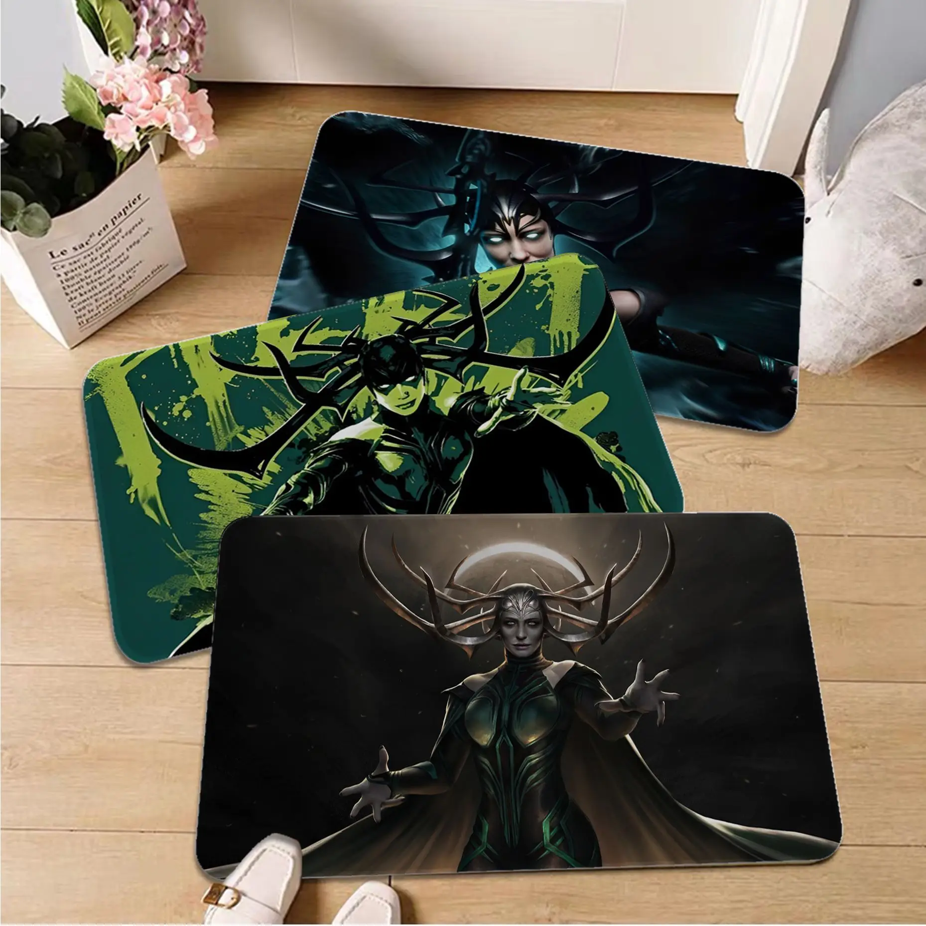 

Marvel Thor 3 Ragnarok Supervillain Hela Floor Carpet Nordic Style Bedroom Living Room Doormat Home Balcony Anti-Slip Toilet Rug