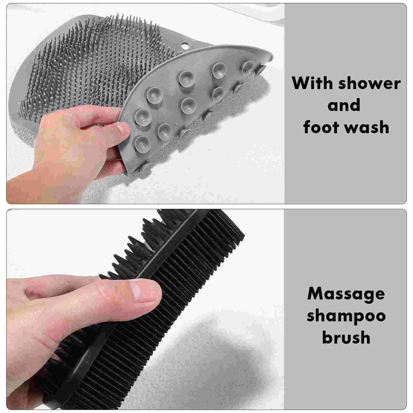 

2pcs Silicone Shower Brushes Body Scrubber Foot Scrubber Exfoliating Body Brushes for Men Women