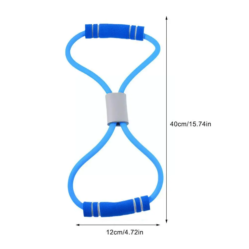 8-Word Type Exercise Rubber Resistance Band Resistance Bands With Home Exercises Bands Exercise Bodybuilding Handles At Y4O2