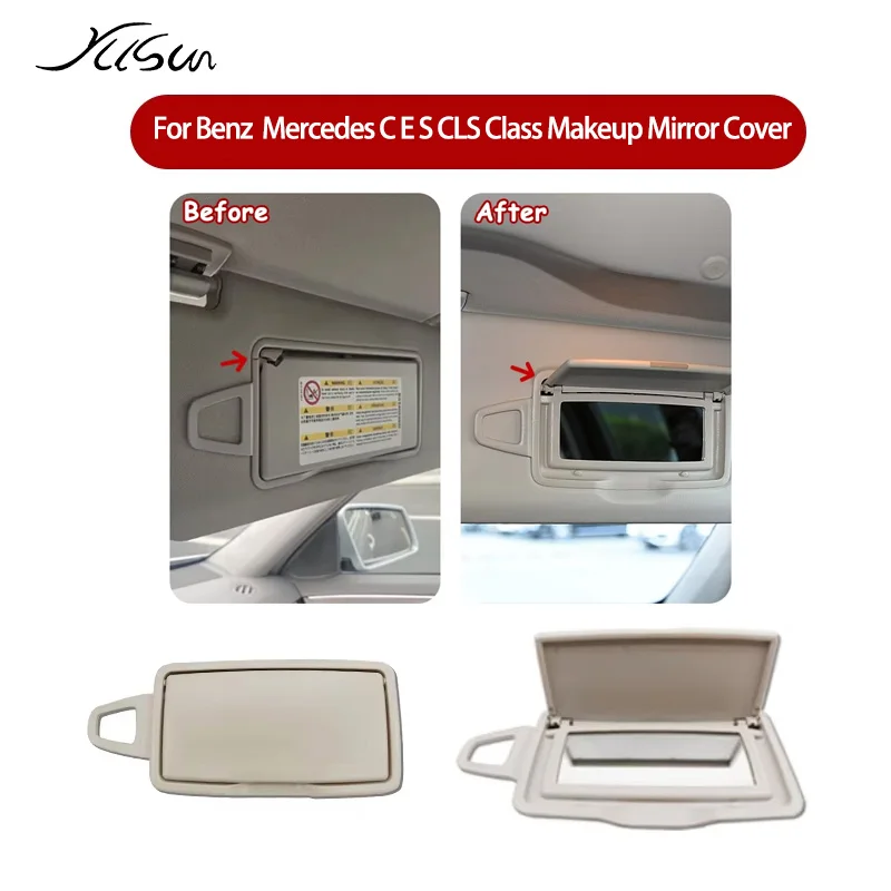 Внутренний козырек зеркало для макияжа чехол Benz W205 W213 W222 Mercedes C E S CLS Class
