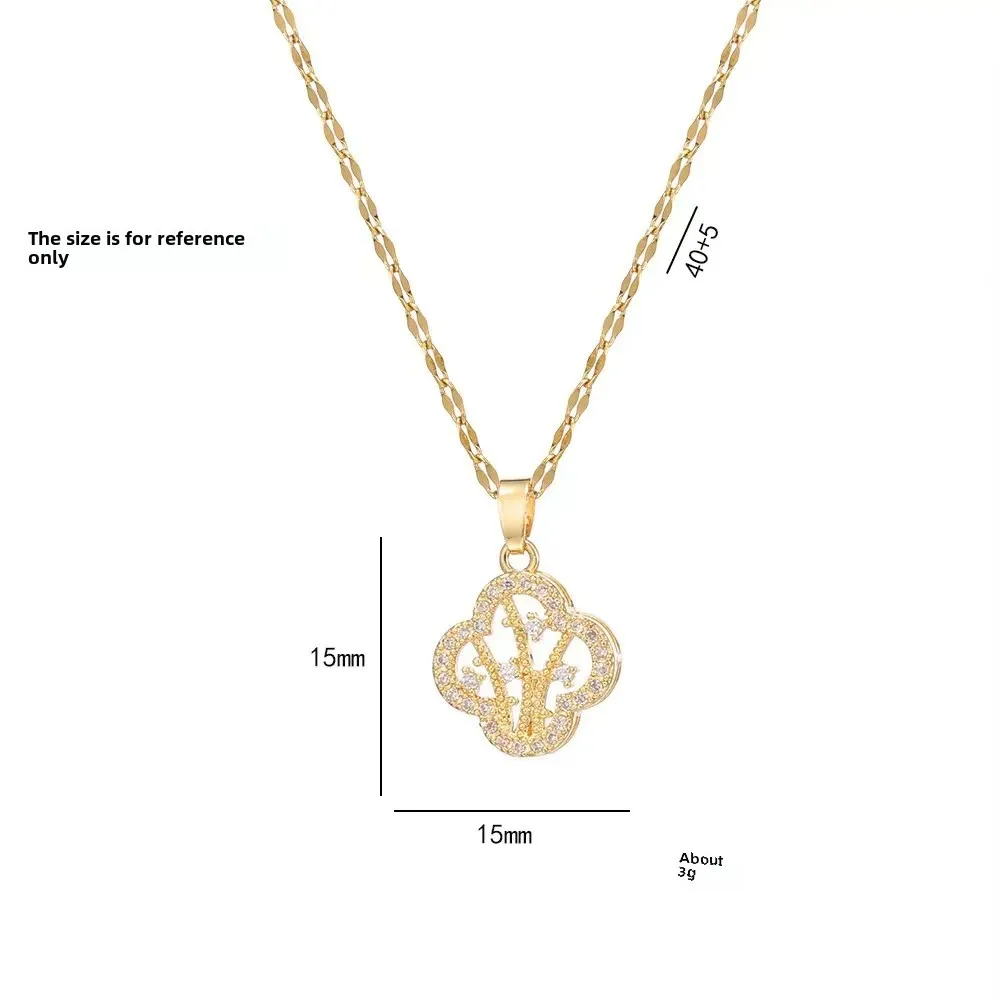 Женское винтажное ожерелье с четырьмя листьями и цветком ювелирные изделия