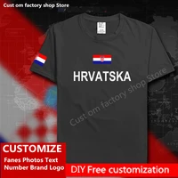 croatia hrvatska cotton t shirt custom jersey fans diy name number brand logo high street fashion hip hop loose casual t shirt
