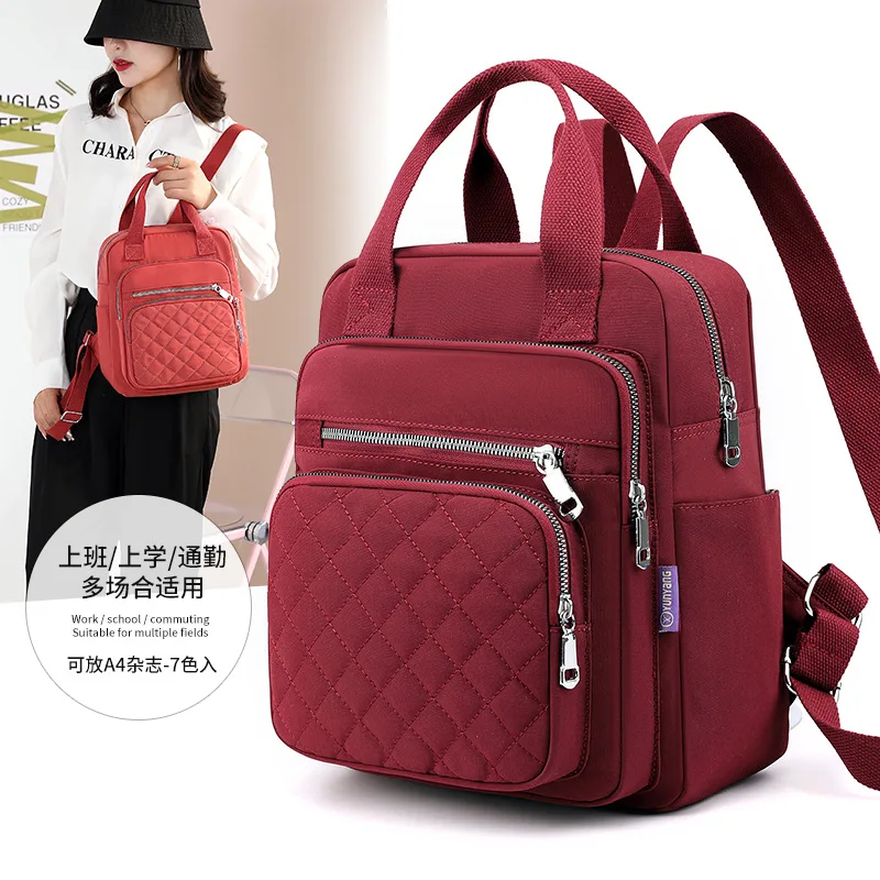 

2022 New Women Simple Backpack Nylon Schoolbag Backpack Travel Outdoor Vintage Japanese Style Lunch Bags for Mom Mini Backpack