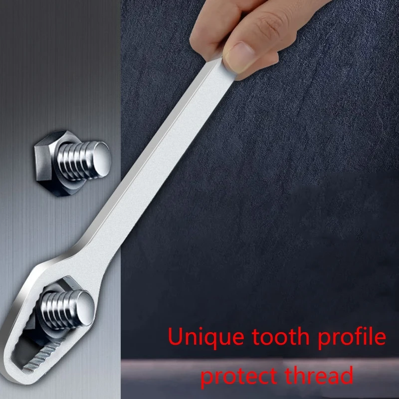 

Double End Multifunctional Universal Wrench Self-Tightening lazy Wrench Repair Tools Chrome Vanadium Steel for Auto Car