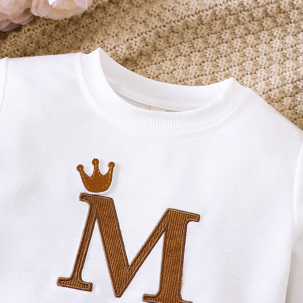 2024 комплект одежды для девочек футболка с длинным рукавом и круглым вырезом