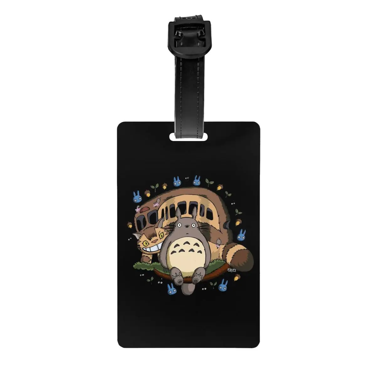 

Custom My Neighbor Totoro Manga Luggage Tag With Name Card Studio Ghiblis Anime Privacy Cover ID Label for Travel Bag Suitcase