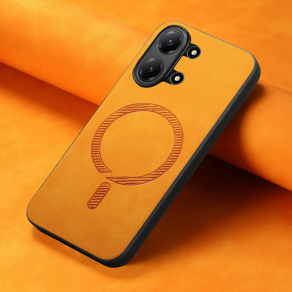 Фото Кожаный чехол-накладка LENS Camera Protect для Xiaomi Poco X8 Pro Max 5G 2026: Роскошный магнитный чехол с поддержкой беспроводной зарядки для Mi Phone X8 8X №4