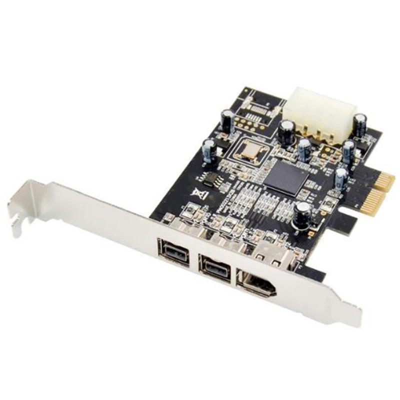 

PCI Express 3-портовая Плата расширения видеозахвата Firewire XIO2213AZAY чипсет 1394B 1394A Pcie 1,1 X1 карта