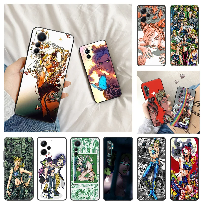 

Jolyne Cujoh JoJo's Bizarre Adventure Soft Phone Cases For Redmi A1 10A 10C 11 Prime Note 12 Pro 11SE 11S E 11T 10 Lite S Cover