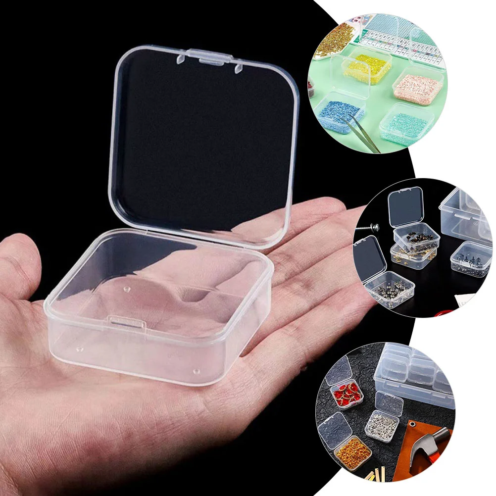 5 Sets Small Storage Box Organizer Lid Bead Containers Case Plastic Craft Organizers Jewelry Making