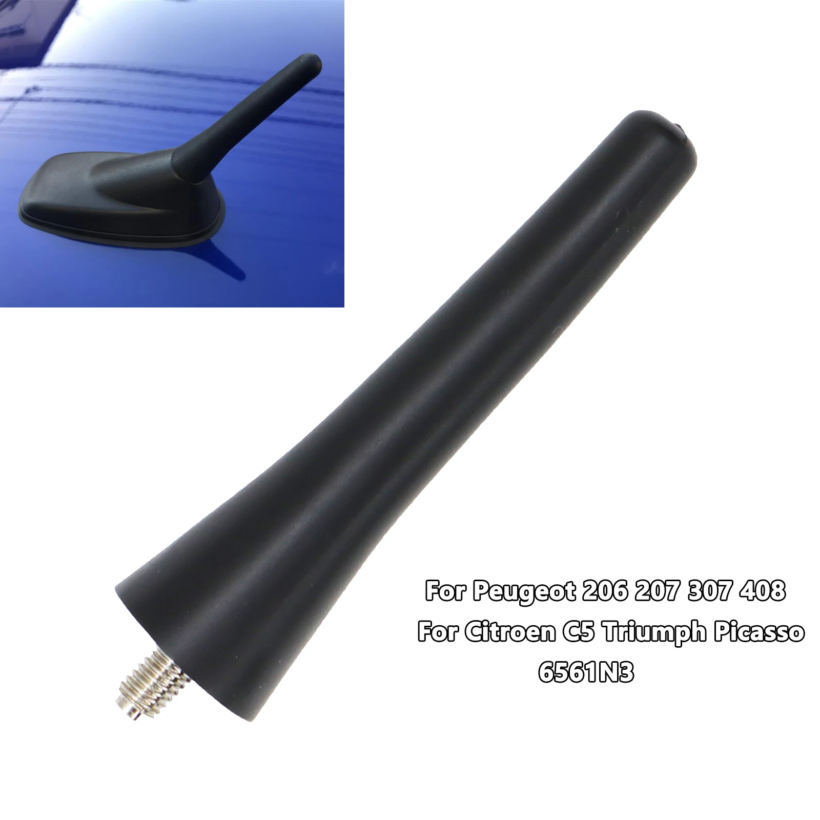

1Pc Car Short Aerial Antenna Mast Whip For Peugeot 206 207 307 408 Antenna 6561N3 For Citroen C5 Car Accessories Aerial Parts