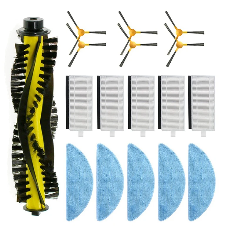 

Сменные детали 1 комплект, аксессуары для пылесоса, роликовая щетка, боковые щетки, HEPA-фильтр, совместимый с Neatsvor X500
