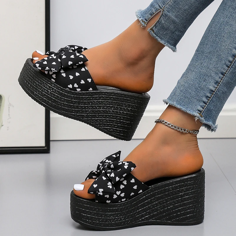 

Новинка 2022, женская обувь, женские летние сандалии, тапочки с бантом, пляжная обувь для дома и улицы, женская обувь для женщин