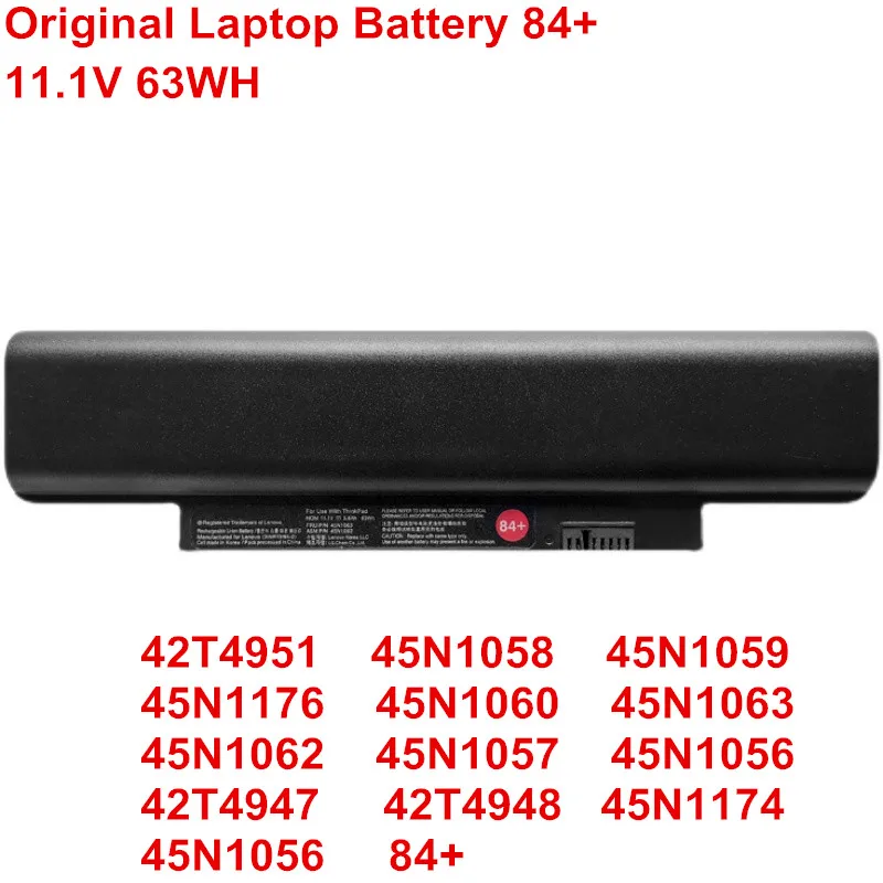 

11.1V 63WH Original Laptop Notebook Battery 45N1058 45N1059 For Lenovo ThinkPad X121E X130E E120 E125 E130 E135 E145 E320 84+