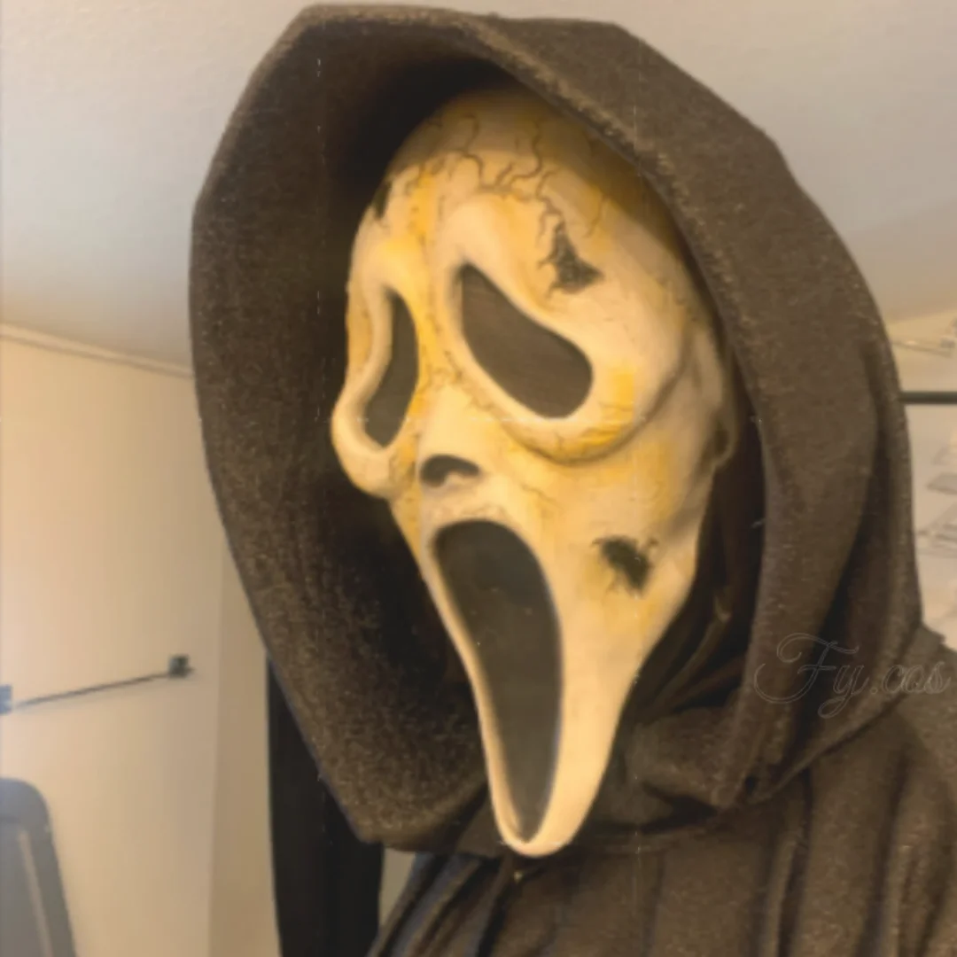 

Ghostface Scream Mask Movie Horror Killer Latex Mascara Ghost Terror Rave Cosplay Scary Skull Disguise Halloween Costume for Men