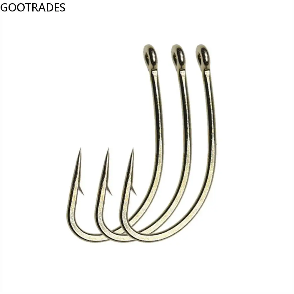 

50PCS High Carbon Steel Fly Fishing Hooks 12#~22# Dry Wet Nymph Shrimp Caddis Pupa Streamer Fly Tying Hooks