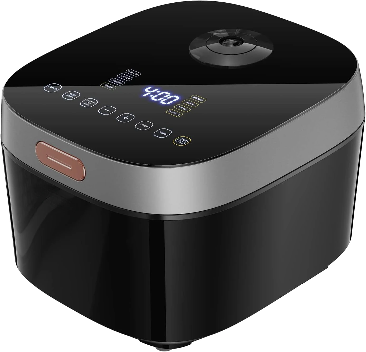 

Cooker, Smart Multi-Function Touch Panel, 8 Cups (Uncooked), 24-H Delay Timer, Auto Keep Warm, Nonstick Inner Pot, for Soft Whit