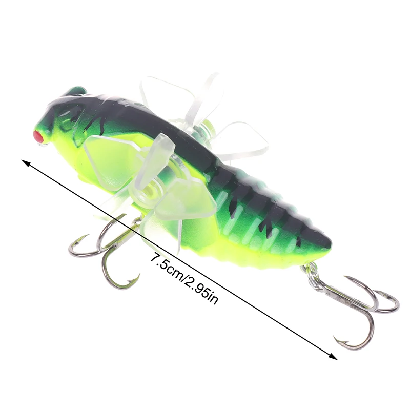 1 шт. жесткая приманка для рыбы Bionic Cicada спиннинговая рыболовная с пропеллером
