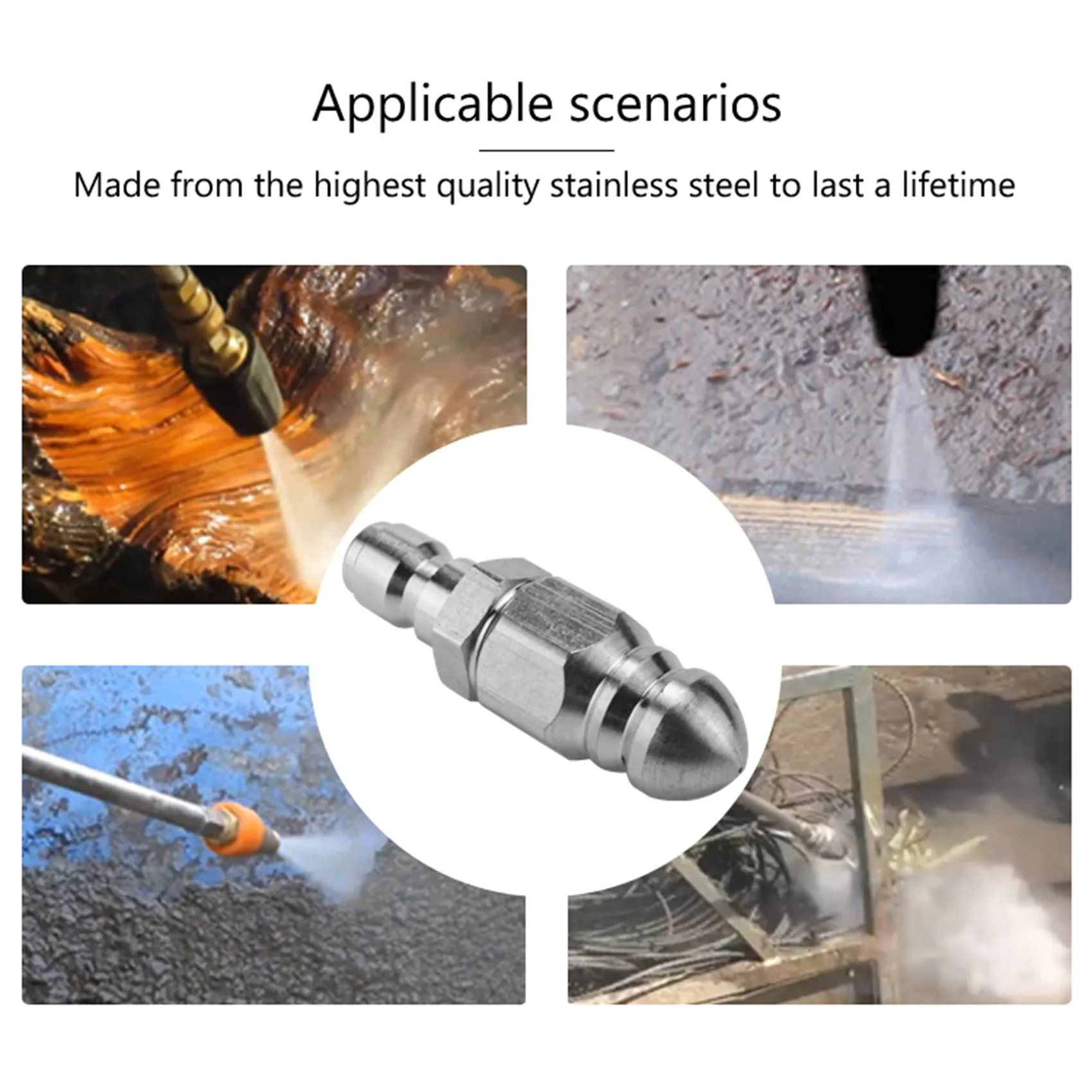 Насадка для канализационной форсунки мойки высокого давления с быстроразъемным