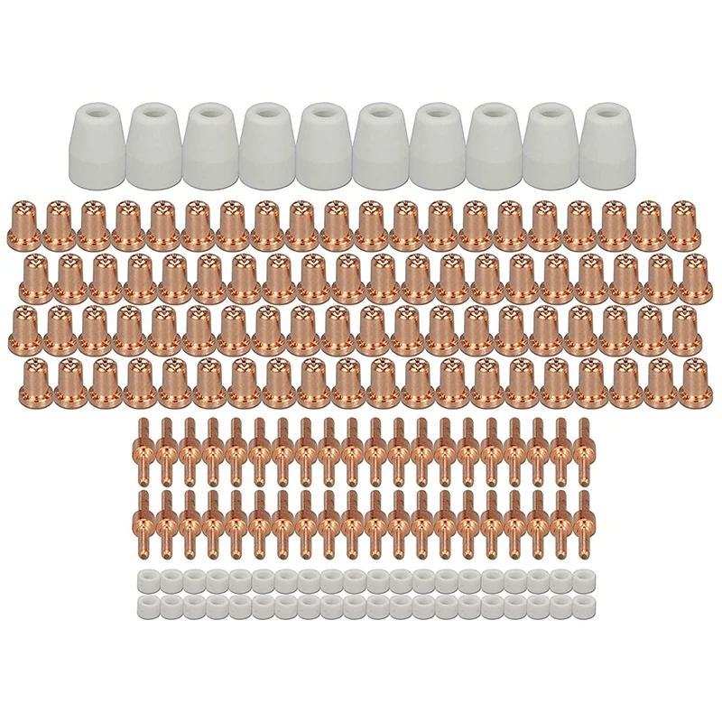 

170Pcs Plasma Cutter Tip Electrodes & Nozzles Kit Consumable Accessories For PT-31 LG-40 Plasma Cutter Welding Tools