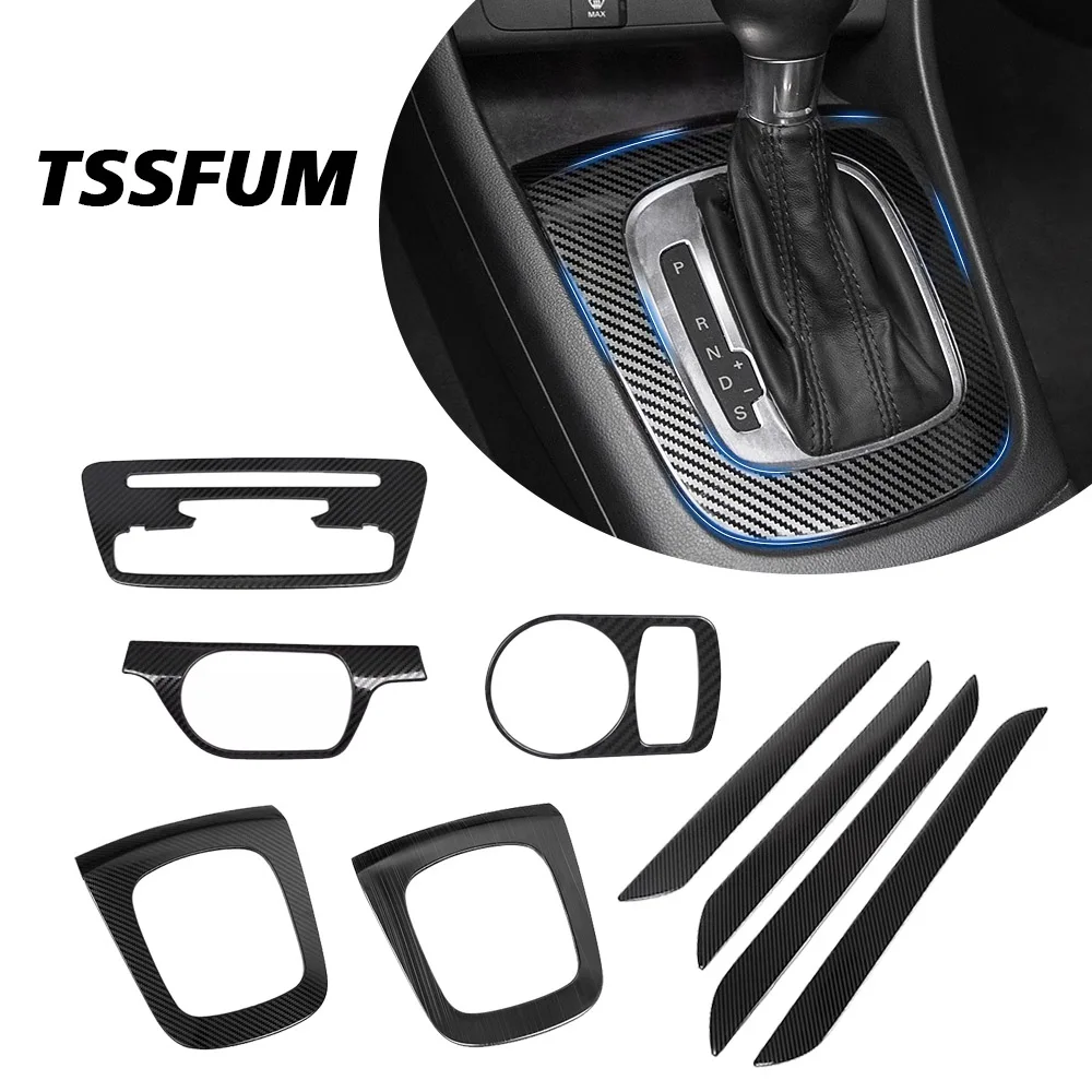 

Для Audi Q3 8U 13-18 из нержавеющей стали, углеродное волокно, интерьер автомобиля, полная фотография, интерьерная отделка, аксессуары