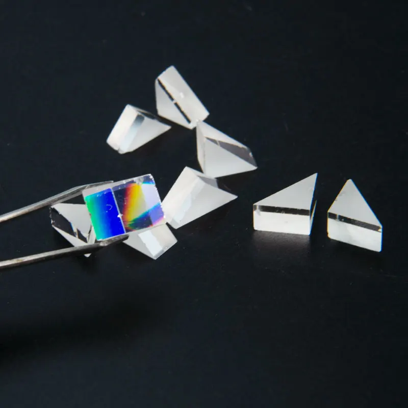 

20PCS Factory Defective Optical Glass Mini Right Angle Prism Optics Experiment Instrument Rainbow Research Triangular Prisma