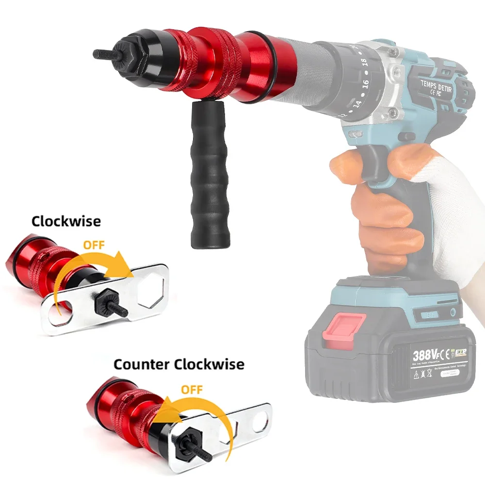 M3 M4 M5 M6 M8 M10 Электрическая заклепка Гайка Пистолет Адаптер Вставка Клепальные